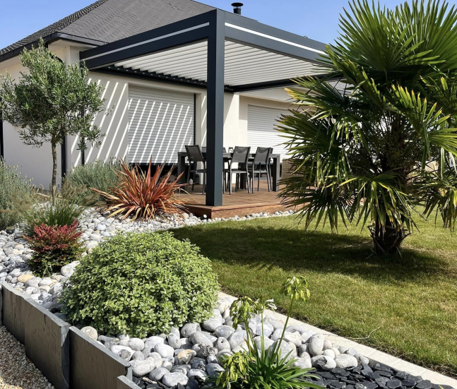 Daniel Moquet Pergola bioclimatique Prelude Harmony Gris